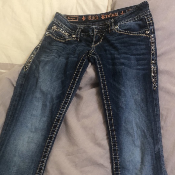Rock revival straight leg size 27 jeans-inseam 31” - Picture 2 of 4